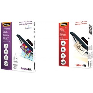 Fellowes 5306002 Pochettes de plastification 80 microns - Format A5 - Technologie ImageLast & 5307201 - Pack de 100 Pochettes de