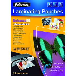 Fellowes Pochette a  plastifier Super Quick, A4, 160 microns