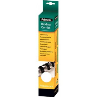 Fellowes - 5330803 - Pack de 25 Anneaux plastiques - 10 mm - Blanc