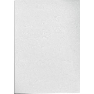 Fellowes 5373602 Delta Grain - Pack de 25 Cuir A4 Couvertures de reliure - Blanc