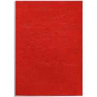 Fellowes - 5373702 - Pack de 25 Couvertures Grain Cuir - A4 - Rouge