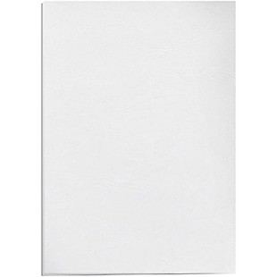 Fellowes - 5370104 - Pack de 100 Couvertures Grain Cuir - A4 - Blanc