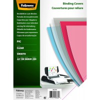 Fellowes 53764 - Pack de Couvertures de reliure 100 PVC A3 200 Microns - Transparent
