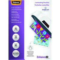 Fellowes 5396403 Pochettes de Plastification ImageLast A3 80 Microns - Paquet de 25