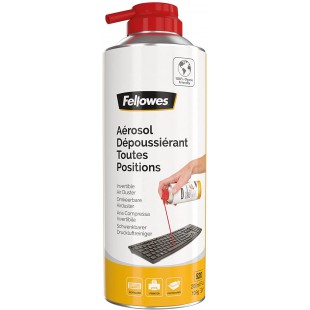 Fellowes Aerosol depoussierant pour le bureau, comprend un embout de precision, toutes positions, 200ml, 9974805
