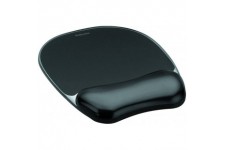 Fellowes Tapis de Souris Repose Poignet Crystal Gel, Tapis de Souris Ergonomique, en Gel Transparent Noir