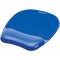 Fellowes Tapis de Souris Repose Poignet Crystal Gel, Tapis de Souris Ergonomique, en Gel Transparent Bleu & 91177-72 