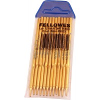Fellowes Lot de 12 Recharges stylo sur socle pointe Bleu