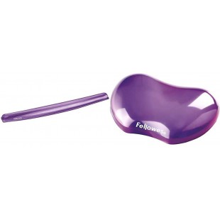 Fellowes 91437 Repose-Poignets Ergonomique pour Clavier Crystal Gel Violet & - 91477-72 - Gel Crystal - Repose-Poignet Gel - Lil