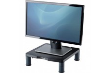 Fellowes support Moniteur Standard, 3 hauteurs possibles, passe-cables integre, pour ecran PC jusqu'a  27kg, gris fonce