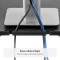 Fellowes support Moniteur Standard, 3 hauteurs possibles, passe-cables integre, pour ecran PC jusqu'a  27kg, gris fonce