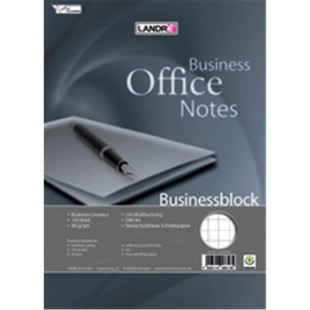 LANDRe Collegeblock Business Bloc de 100 Feuilles quadrillees 10 mm 80 g/m² Format A4