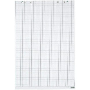 Lot de 5 : LANDRe 100050592LANDR Bloc de Flip Chart, 20feuilles, a carreaux/Blanc