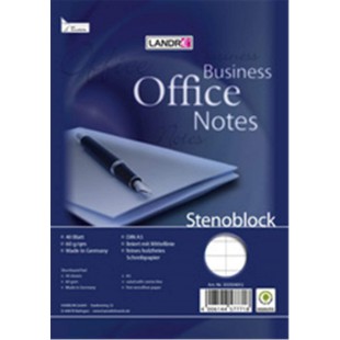 LANDRe Bloc steno"WORK" A5, 40 feuilles, lignes moyennes