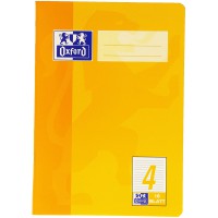 Oxford 384501604/100050367 Cahier Format A5, lineature 4, 9 mm, 90 g/m² Ligne de 4 assortis