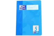Oxford 384501605/100050368 Cahier Format A5, lineature 5, carreaux 5 mm, 90 g/m², de 4 assortis