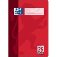 Cahier d'ecole Oxford - A4-32 pages - Papier optique 90 g/m² Lineature 26, a  carreaux avec marge 1 Stuck 1er-Pack