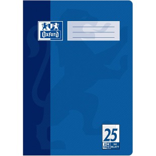 Oxford Cahier d'ecole - A4 - 32 pages - Papier optique 90 g/m² Lineature 25, ligne avec marge bleu 1er-Pack