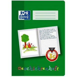 Oxford ecrire 100050098 Lin 4 G - A4, 16 feuilles, 90 g/m², Histoire manche