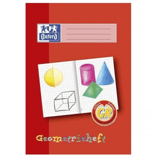 Oxford 100050109 Cahier d'apprentissage a l'ecriture LIN GR - A4, 16 feuilles, 90 g/m², cahier de geometrie