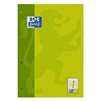 Oxford 100050340 Bloc de travail lignes 1 - A4, 50 feuilles, 90 g/m², 4 perforations