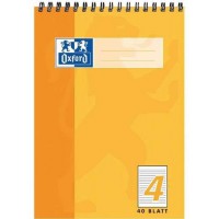 Oxford 100050387 Bloc a spirale lignes 4 - A5, 40 feuilles, 90 g/m²