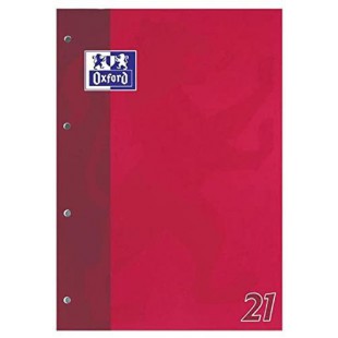 Oxford Bloc-notes 100050347 ecolier lignes 21 - A4, 50 feuilles, 90 g/m², 4 perforations