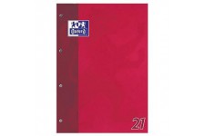 Oxford Bloc-notes 100050347 ecolier lignes 21 - A4, 50 feuilles, 90 g/m², 4 perforations