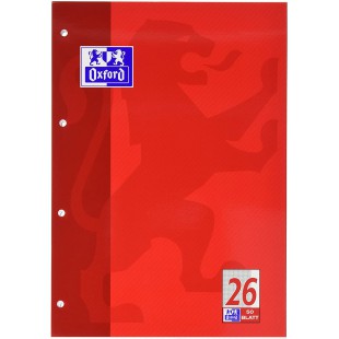 Bloc notes lycee professionnel A4 lineature 26 avec bords quadrille 50 feuilles