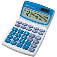 Rexel Ibico 210X Calculatrice de bureau Blanc/Bleu IB410079 19,1 x 10,8 x 2 cm