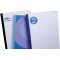 GBC LeatherGrain Lot de 100 Reliures spirale plastique thermique Format A4 Capacite 40 Feuilles 4mm Bleu