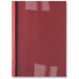 GBC IB451218 Lot de 100 Couvertures de reliure thermique LeatherGrain Rouge