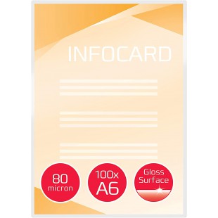GBC IB585067 Lot de 100 Pochettes de plastification standards Transparent