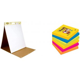 Post-It Chevalet de 20 Feuilles Auto-Adhesives & Super Sticky 654-6SS-RIO Notes repositionnables 76 x 76 mm Rio