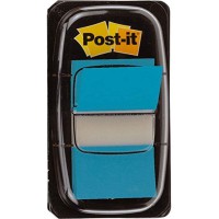 Post-it Distributeur de 50 marque-pages avec Onglets separateurs 25,4 x 44 mm Bleu