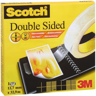 Scotch Ruban adhesif double face transparent 665 - 12 mm x 33m