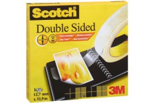Scotch Ruban adhesif double face transparent 665 - 12 mm x 33m
