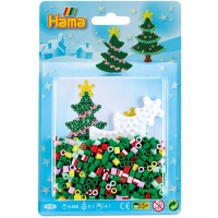 4108 Blister Perles Sapin de noel, Plastique, Vert, Taille Unique