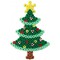 4108 Blister Perles Sapin de noel, Plastique, Vert, Taille Unique