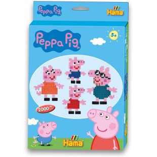  - Boite "Peppa Pig" - 2000 perles et 1 plaque - Perles a  repasser taille Midi - Loisirs creatifs Des 5 ans