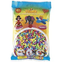 - 201-50 - Loisirs Creatifs - Sachet 3000 Perles a  Repasser - Taille Midi - Pastel Mixte