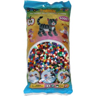 - 205-67 - Loisirs Creatifs - Perles et Bijoux - Sachet 6000 Perles Mixte 22 Couleurs