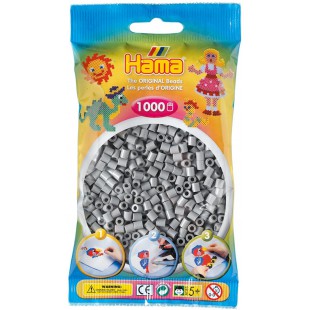 - 207-17 - Loisirs Creatifs - Perles et Bijoux - Sachet 1000 Perles - Gris