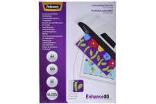 Fellowes Pochettes de plastification 80 microns 228 x 303 mm Transparent