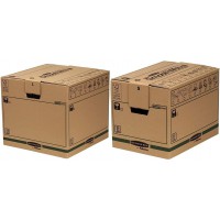 Lot de 5 : Fellowes Caisses de Demenagement, Carton Double Epaisseur SmoothMove, 85 L, 40,5 x 45,5 x 45,5 cm & Caisses de Demena