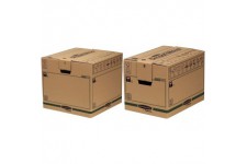 Lot de 5 : Fellowes Caisses de Demenagement, Carton Double Epaisseur SmoothMove, 85 L, 40,5 x 45,5 x 45,5 cm & Caisses de Demena