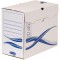 Lot de 25 : Bankers Box 4460302Basic Boite d'archives, 150x 250x 325mm, blanc/bleu