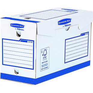 Fellowes Bankers Box Basic Lot de 20 Boites d'archives 15 cm A4 Bleu/Blanc