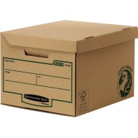Fellowes Earth Series Flip Top Cube Lot de 10 Conteneurs montage manuel Marron