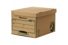 Fellowes Earth Series Flip Top Cube Lot de 10 Conteneurs montage manuel Marron